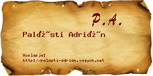 Palásti Adrián névjegykártya